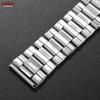 Stainless Steel Watch Band Adjustable Silver Metal Bracelet Universal Folding Buckle Strap 18mm 20mm 22mm Watch Belt Accessories
