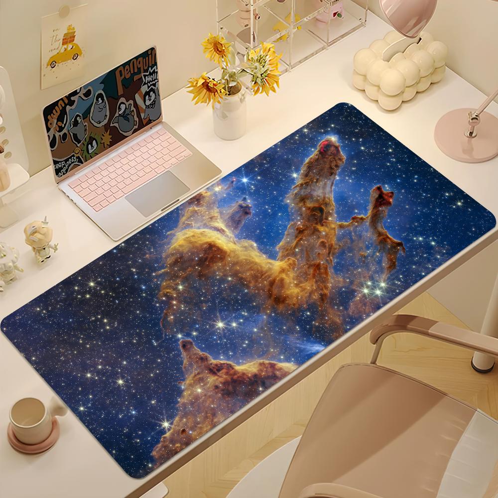 Space Universe Galaxy Nebula Mouse Pad NonSlip Thickened Mousepad Student Gaming Cushion Large Writing Lockedge Office