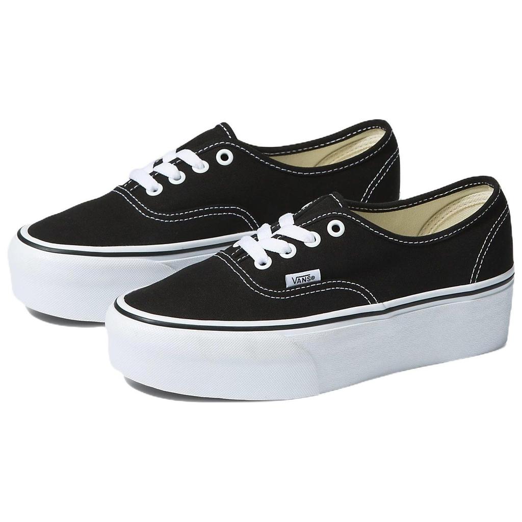 Vans Authentique Stackform Casual Semelle Épaisse Basse Top Chaussures de Skateboard Baskets Unisexe Noir Blanc VN0A5KXXBMX