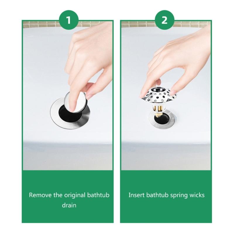 Convenient Drain Stopper Efficient Popup Drain Anti-Odor Sink Strainer Simple Replacement Lightweight for Bathroom Sinks