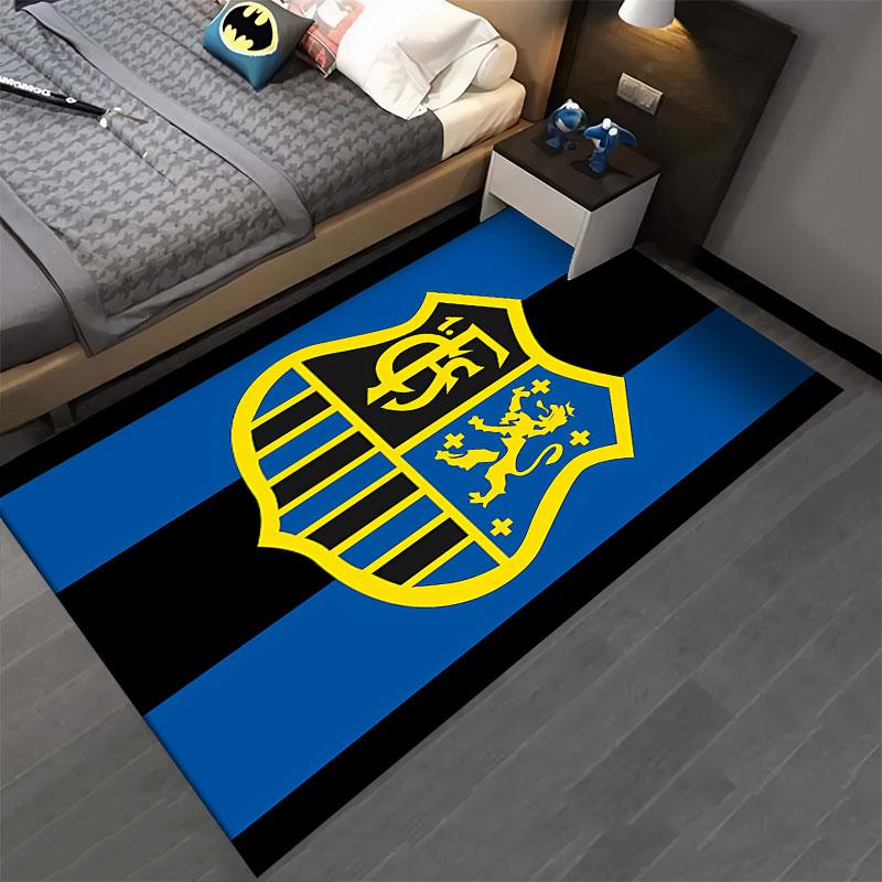 Black and Blue Shield Pattern suitable as a non-slip mat for the living room or bedroom sofa