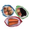 5Pcs Reusable Produce Sacks Bags Grocery Fruit Vegetable Food Mesh Storage Pouch