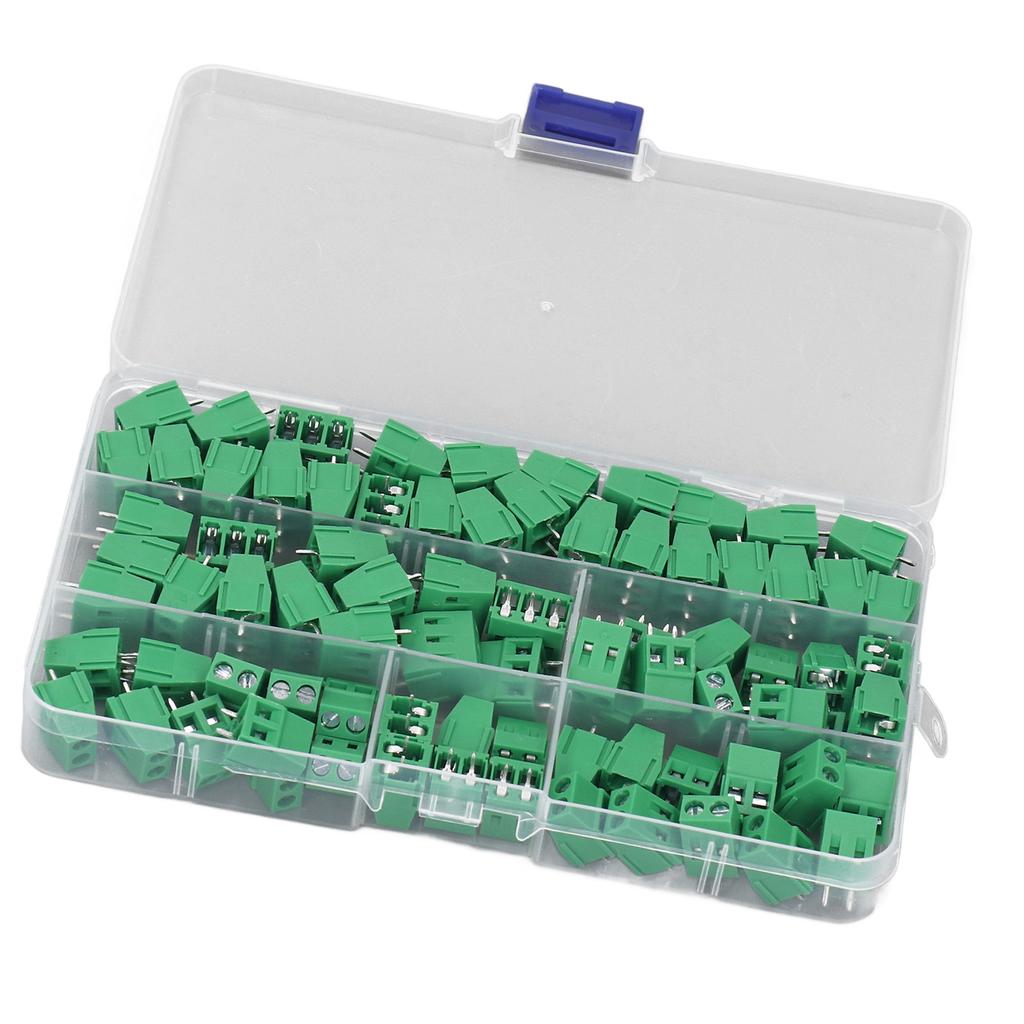 80 BUC Bloc Terminal cu Șurub Pin din Alamă Pas 5mm Montare PCB Conector Terminal de Cablare pentru Proiecte Electrice KF128 2P 3P