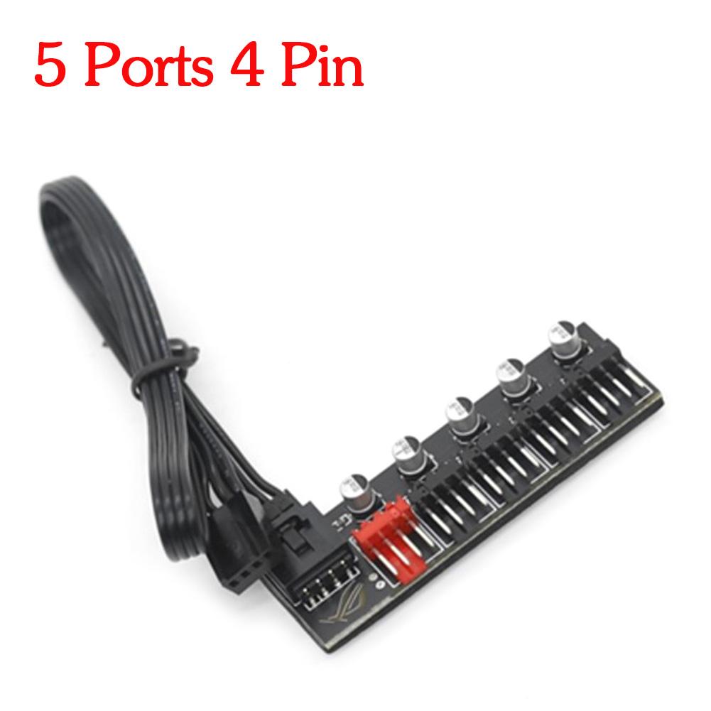 

12В/4-контактний RGB 5В/3-контактний ARGB Вентиляторний PWM ХАБ 1 на 8 Багатошляховий Розгалужувач AURA Вентиляторний Охолоджувач Подовжувальний Кабель Адаптер Адаптер Контролера Швидкості