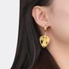 Teamer Vintage Musical Instrument Guitar Note Hoop Earrings Stainless Steel Music Party Rock Punk Pendant Jewelry for Women Girl