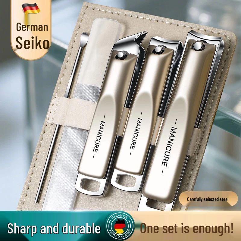 Portable Anti-Splash Manicure Set: Nail Clippers & Scissors