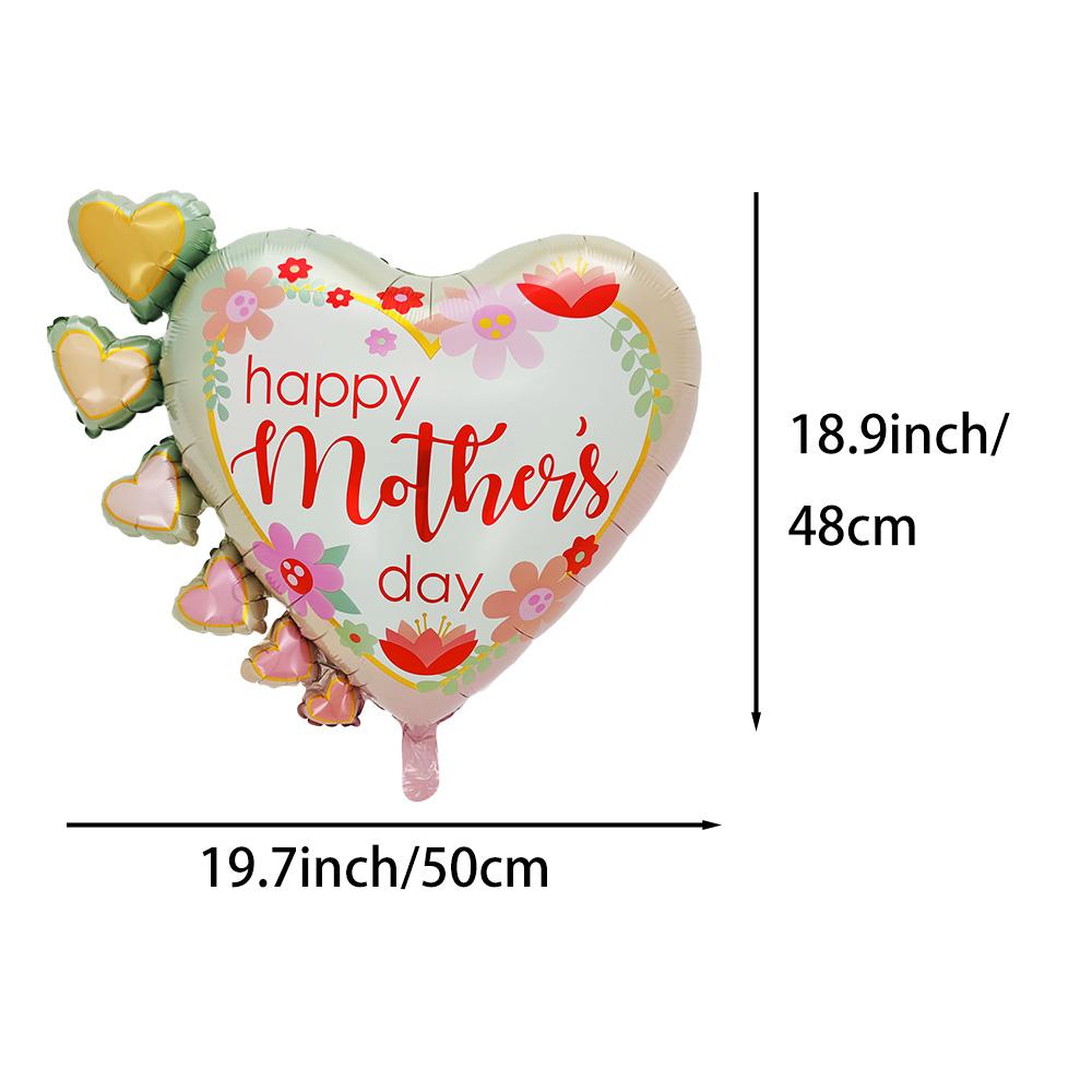 Gradient Flower Balloons for Mother's Day, Aluminum Foil Balloons, Suitable for Mother's Day, Holiday-Themed Parties, Indoor and Outdoor Decorat