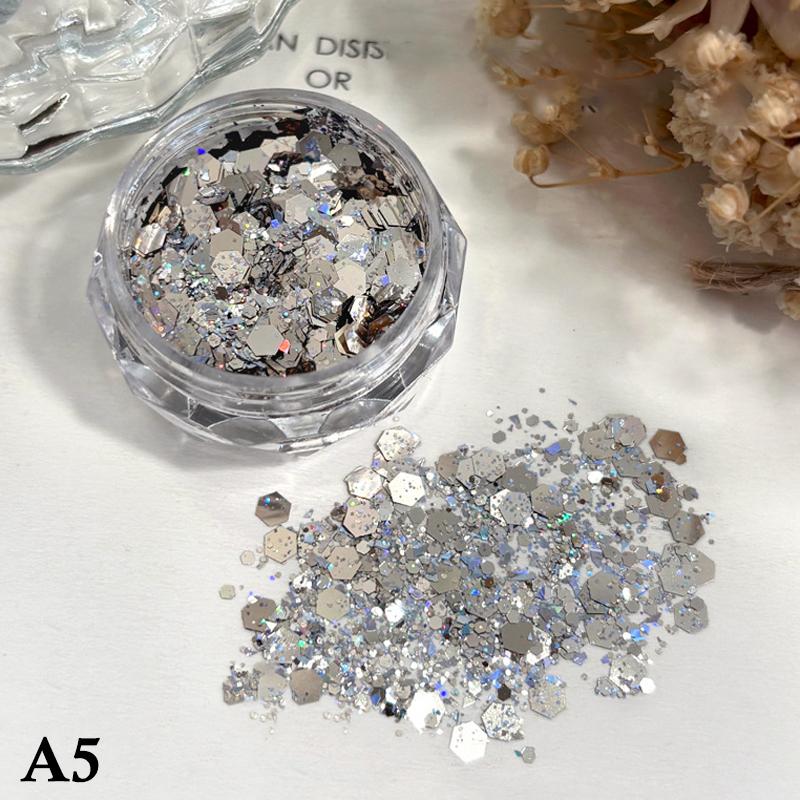 1Box Mini Sparkling Star Nail Glitter Sparkling Pentagram Nail Decoration Nail Salon Design Accessories DIY Nail Art Design