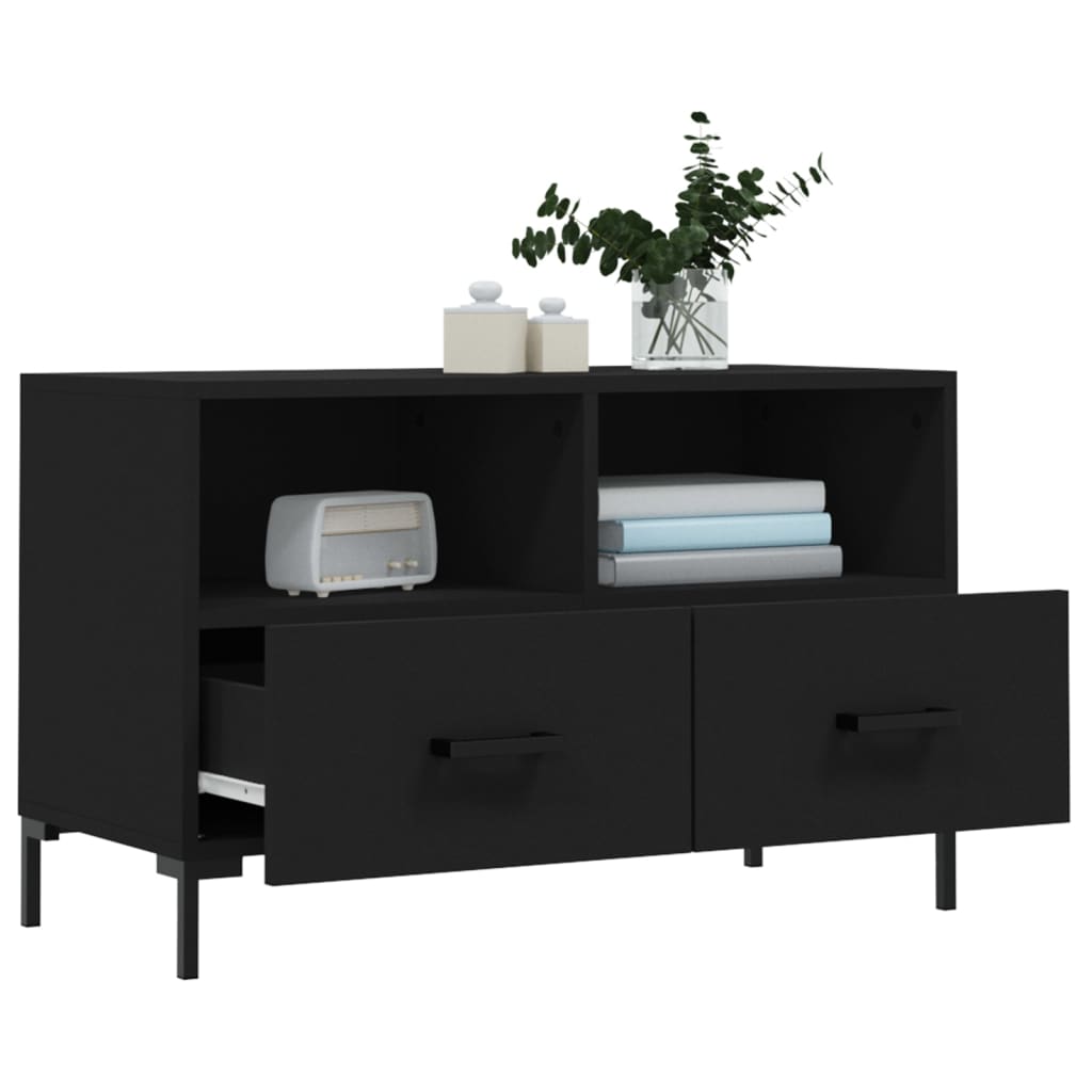 TV Stand Black 80 x 36 x 50 cm Particleboard