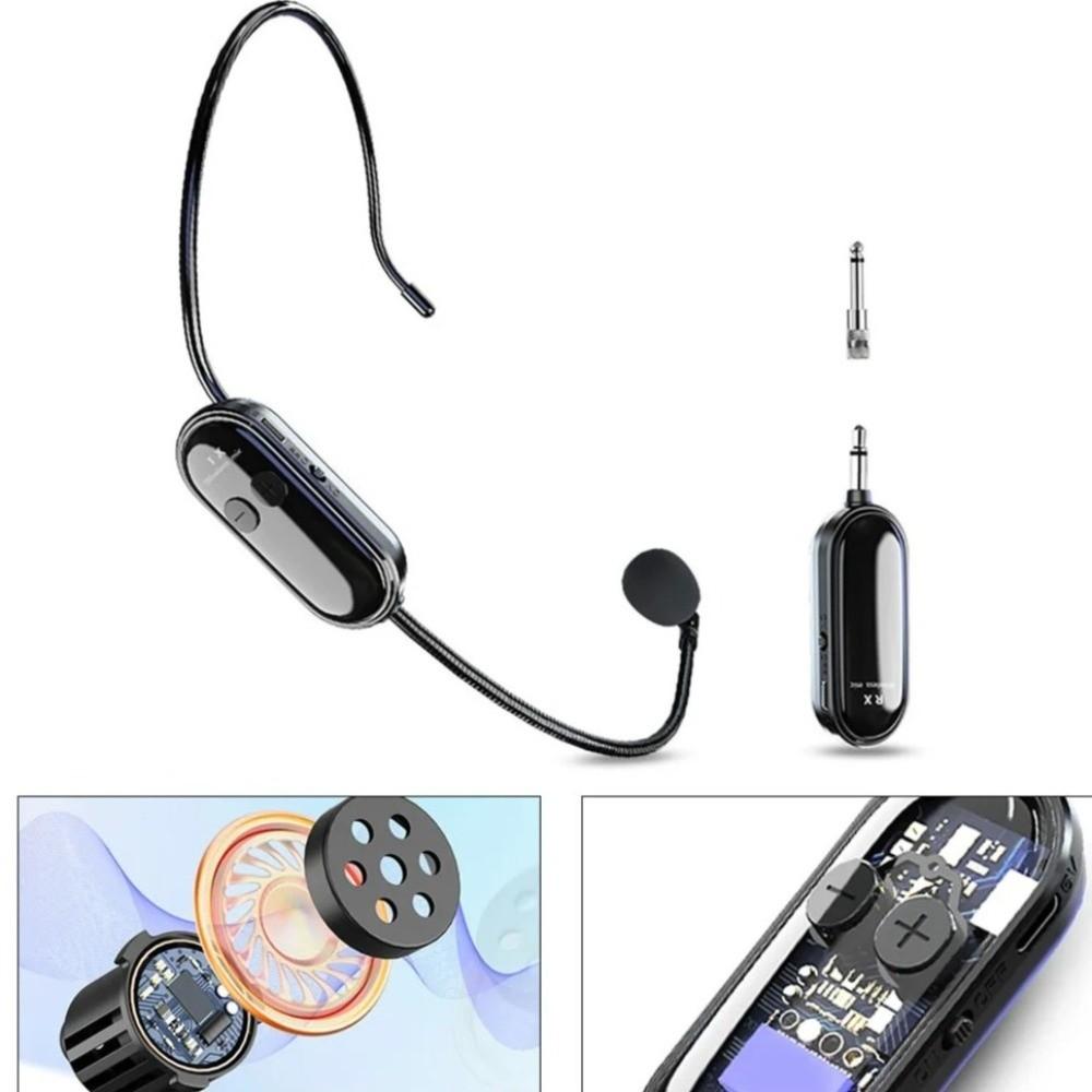 2 in 1 Headset Microphone 2.4G Voice Amplifier Mic Wireless Microphone  Meeting