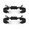 Vnox Personalized Valentines Day Gift for Couples, Adjustable Braided Woven Rope Bracelets, Love Promise Bracelets for Wife Her