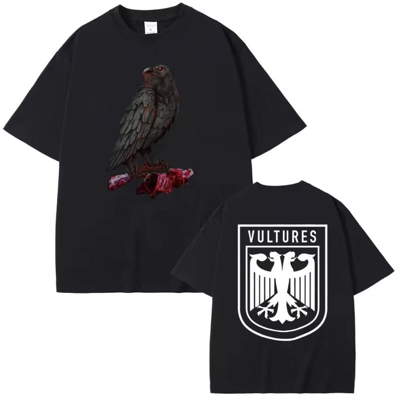 Rapper Kanye West Vultures New Music Album Graphic T Shirts Unisex Unisex Hip Hop Fashion Casual Tee Unisex Fashion Streetwear Top