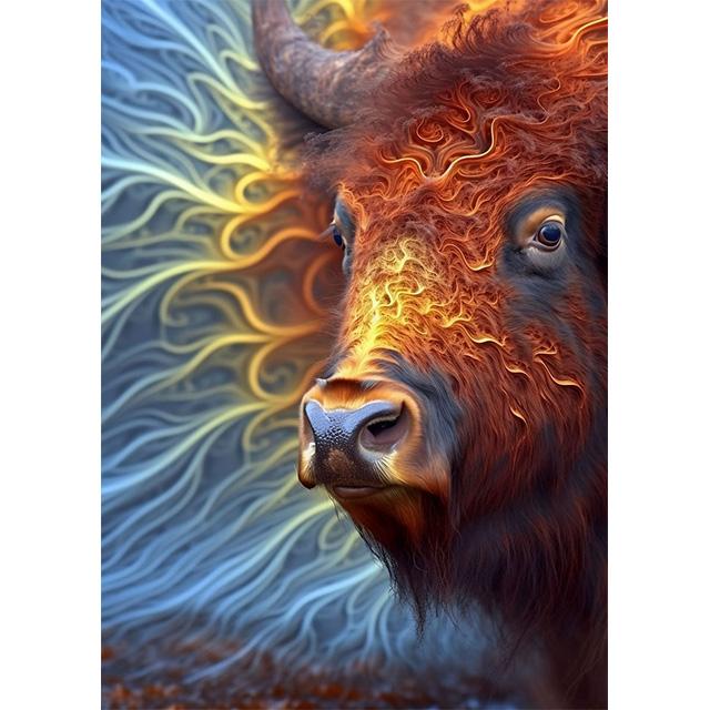 Golden Glowing Animal On Black Background Prints Poster Canvas Painting Modern Wall Art Pictures Living Room Bedroom Home Decor