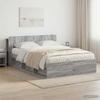 Storage Bed Frame in Grey Sonoma 150 x 200 cm Engineered Wood