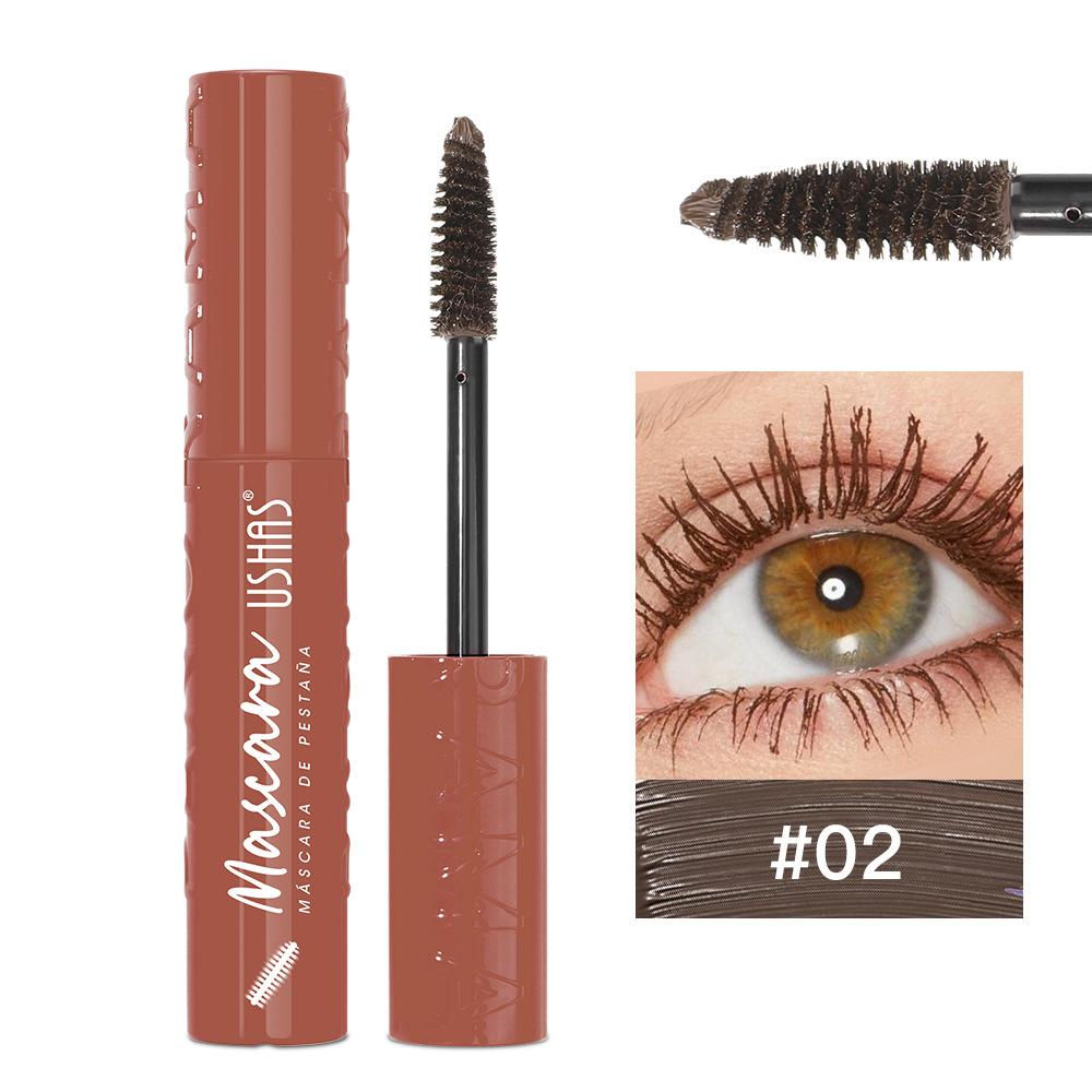 Kleurrijke Zijde Mascara Blauw Rood Zwart Crème Verlengend Waterdicht Langhoudend Gekleurd Verdikkend Krullende Mascara Make-up beige