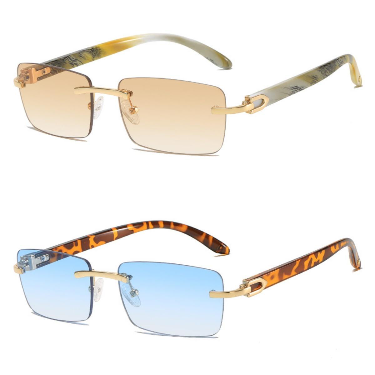 

New Square Rimless Sunglasses Fashion Cut Edge Men S Glasses Jelly Coloured Women S Sunglasses Fashion Clothing Street Beat