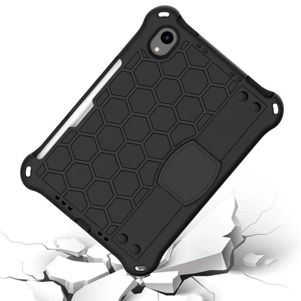 Case for iPad mini 8.3" A17 Pro 2024 / 2021 (7th/6th gen.), Honeycomb with strap, Black