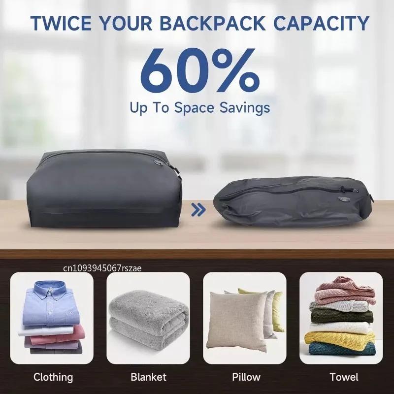 Vacuum Storage Bags Travel Essentials Suitcases Clothes Organizer Packaging Bag  Reusable Vacuum Compression Bag with Pump