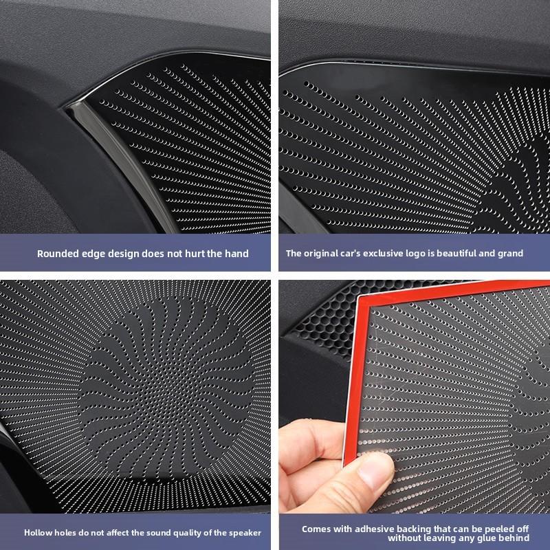 For Toyota Camry 70 XV70 2018~2025 Hybrid Car Left Right Door Audio Stereo Speaker sequins Decorative Cover Interior Accessories