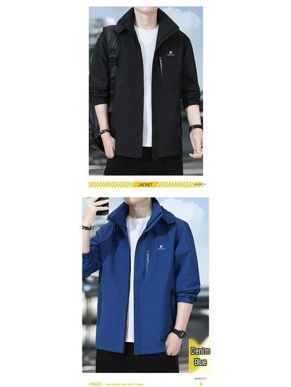 Pierre Cardin Men's Waterproof Windbreaker: Loose-Fit Casual Jacket for Spring & Autumn