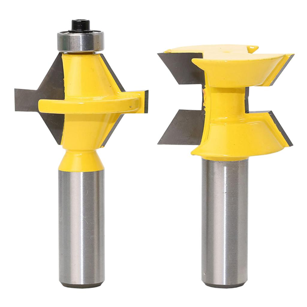 Large Lock Miter Router Bit 120Degree Shank Tenon Cutter Woodworking CarvingTool