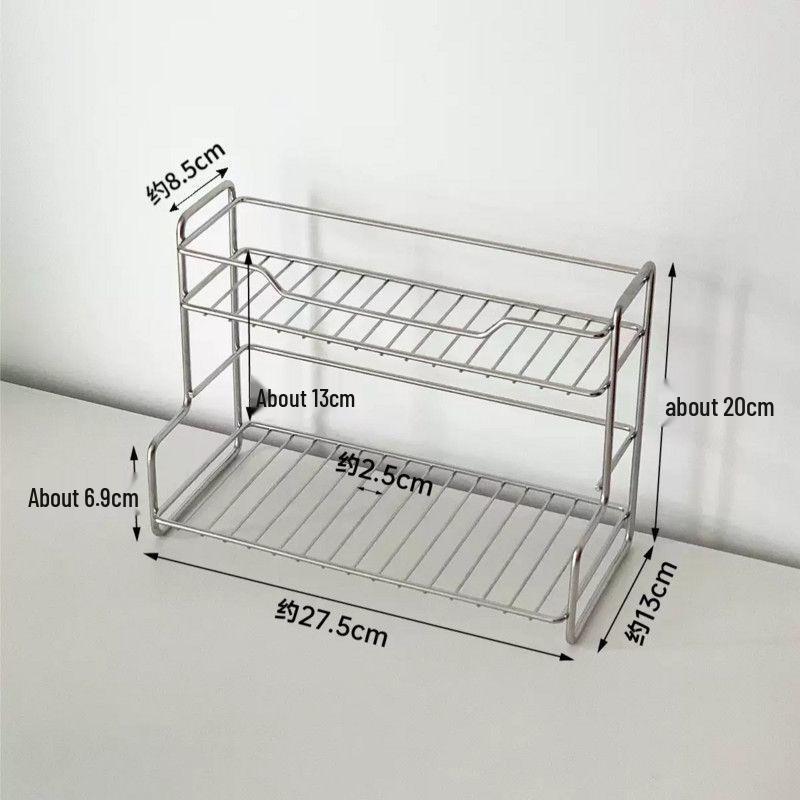 Multifunktionales doppellagiges Aufbewahrungsregal für Küche und Bad