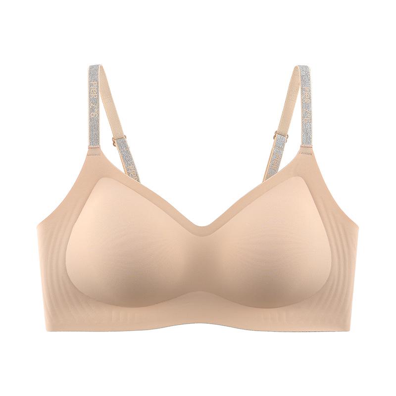 

Бесшовный бюстгальтер пуш-ап с блестящими бретелями - Поддержка подъема и боковая поддержка XXL (40/90)