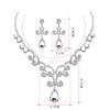 Lady Fashion Rhinestone Pendant Earrings Necklace Luxury Bridal Jewelry Set