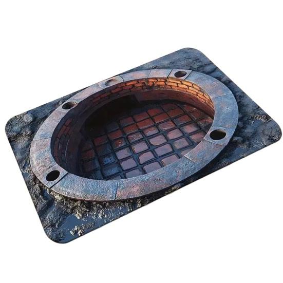 3D Optische Täuschung Fußmatte Rutschfest Vision Teppich mit Atemberaubendem 3D Visuellen Effekt Design Teppich für Wohnzimmer Schlafzimmer Flur Pflegeleichter Teppich