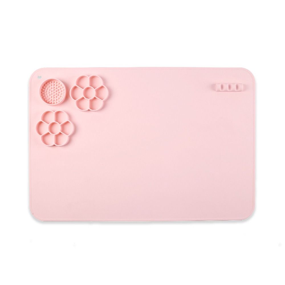 Multifunctional DIY Silicone Painting Mat Palette Kids Graffiti Drawing Board Oil Painting Board Clay Mat With Cup Paint Holder