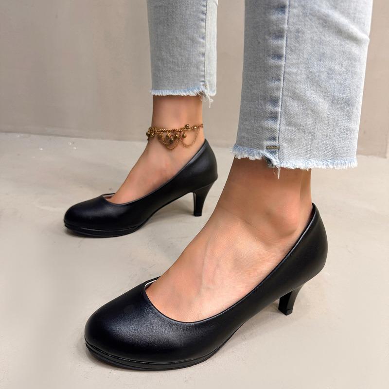 

Fashion Ladies Shoes 2025 High Quality Shallow Women s High Heels Fashion Plus Size Office and Career New Concise Best Seller High Heels 35