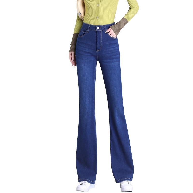 Micro-flared Stretch Jeans High-waisted Flared Slim Casual Pants for Women
