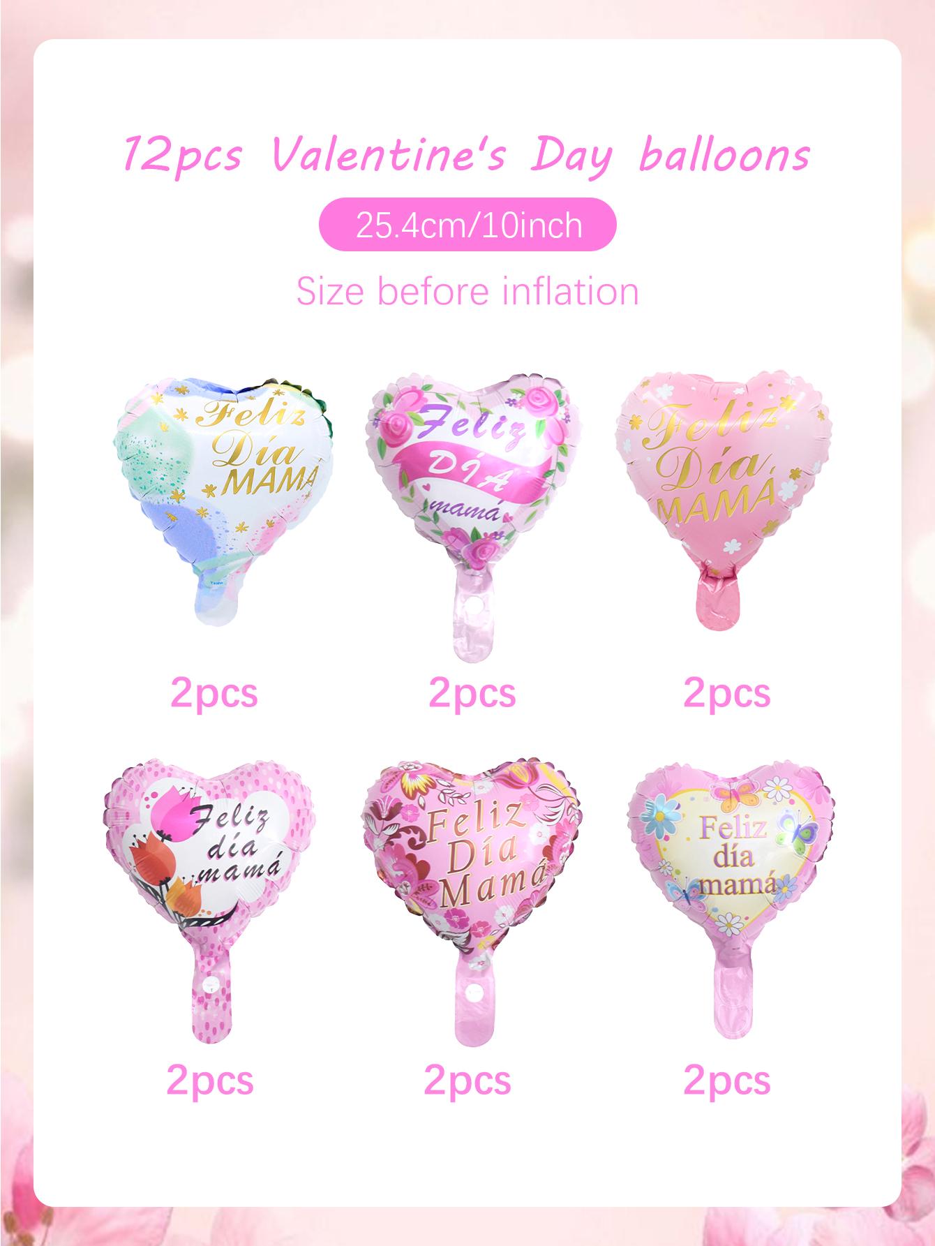 

12Pcs/Set Mother s Day Happy Foil Balloons, Suitable for Mother s Day, Indoor and Outdoor Decorations, Gifts for Mom. 10inch
