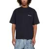 Balenciaga T Shirt Loose Fit Men's Dark Blue 612966TJV873967