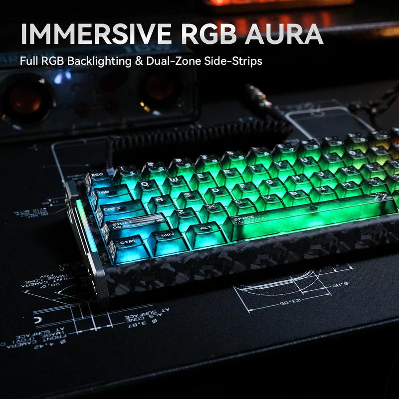 ATTACK SHARK R68HE Wired 8KHz Keyboard ,0.005mm RT Accuracy,Magnetic Switch,Support RT/Snap Tap/DKS/MT/TGL