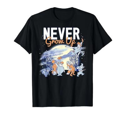 Disney Peter Pan Ragazzi Perduti Non Crescono Ritratto Notturno T-Shirt_