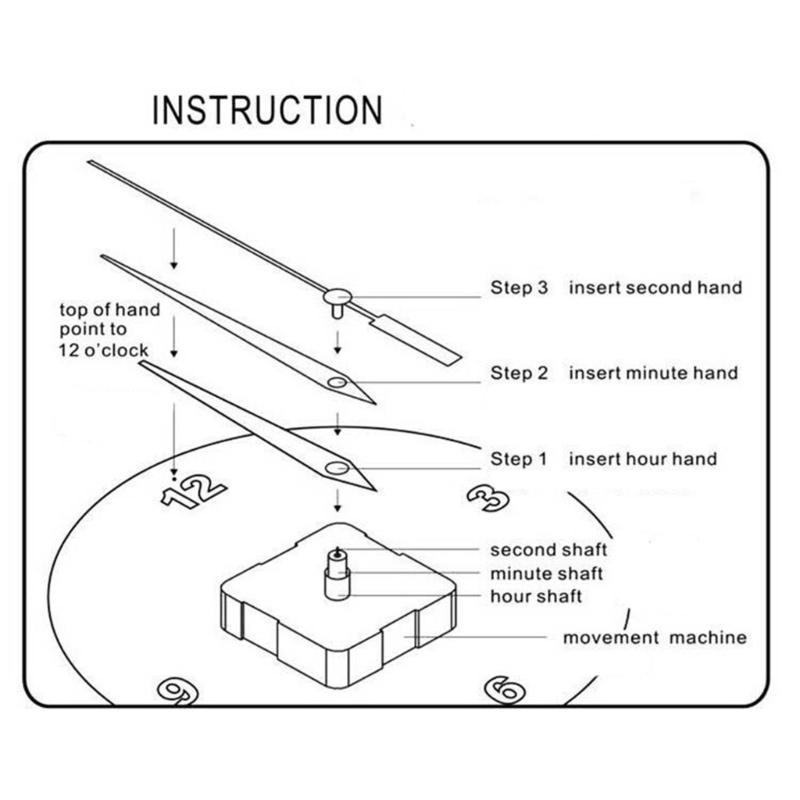 7 Stück Leise Quarz-Uhrwerk-Kits mit Zeigern für DIY-Reparatur- und Ersatzprojekte in Wohnungen Wanduhr-Dekorationen