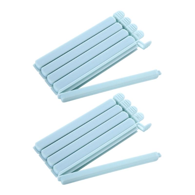 10Pack Packet Sealing Clamps Food Storage Bag Clips Reusable Food Bag Clips Colorful Plastic Bag Sealing Clip for Travel L