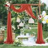 2 Panels Stretch Yarn Wedding Arch Drapes 29.53 X 236.22 In Ceremony Hanging Cloth  Birthday Party