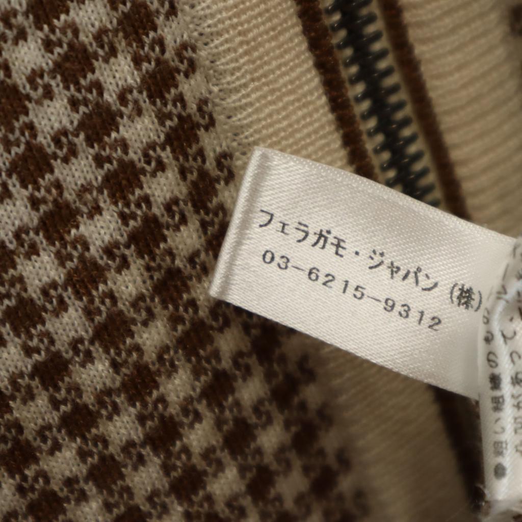 Salvatore Ferragamo Hergestellt in Italien Seidenmischung Overall Griff Langarm Durchgehender Reißverschluss Strickjacke Herren Gebraucht