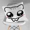 Cute Art SStrawberry Cat Pillowcase for Sofa Room Office Decor Printing  Merchandise AllMatch Cushion Cover