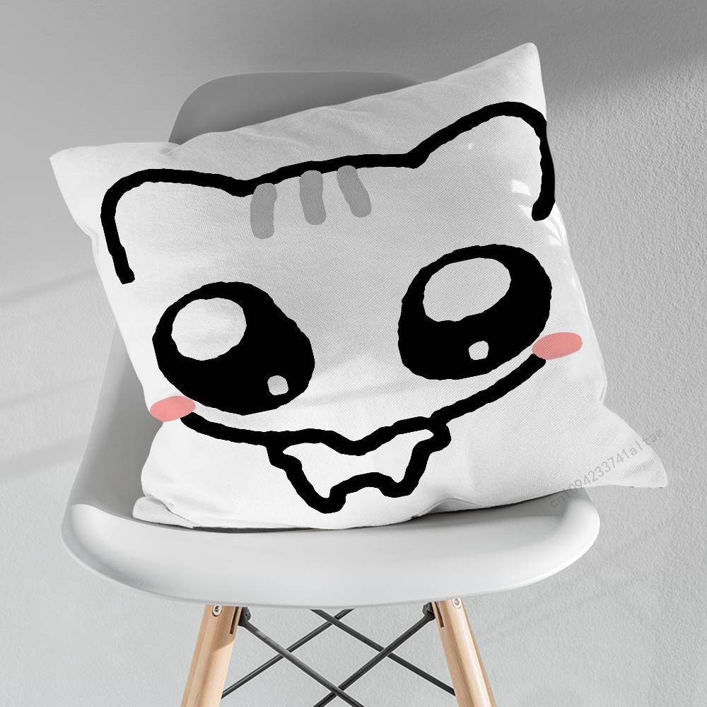 Cute Art SStrawberry Cat Pillowcase for Sofa Room Office Decor Printing Merchandise AllMatch Cushion Cover