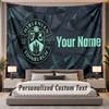 Custom Name Text Tapestry Hibernian FC Personalized Polyester Wall Tapestry For Bedroom And Room