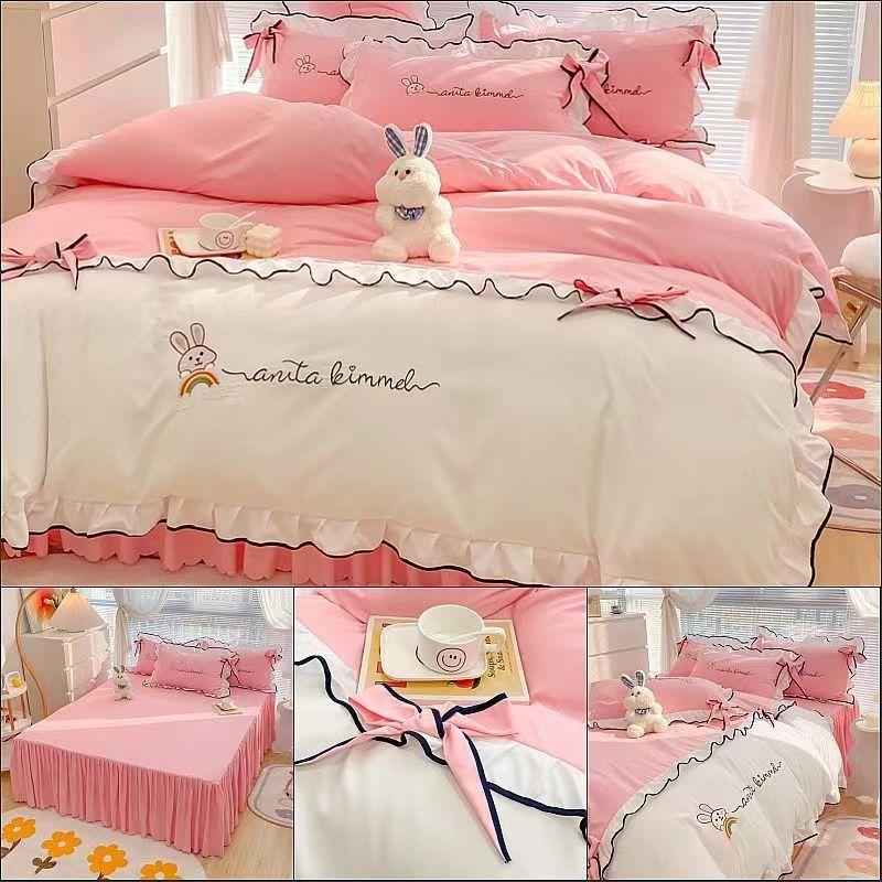 Ensemble de literie d'hiver quatre pièces en coton épais de haute qualité