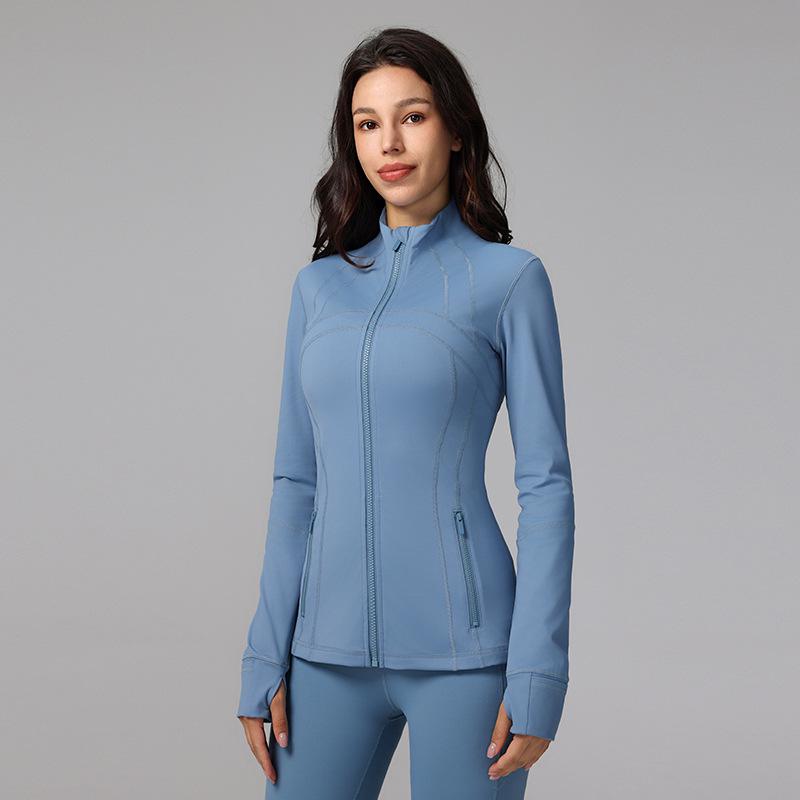 

Определите Йога Верхняя одежда: Дышащая спортивная куртка со стойкой на весну-зиму S