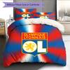 Olympique Lyonnais Pattern Bedding Quilt Set  Home Decoration  Gift (1 * duvet cover + 2 * pillowcase  without core)