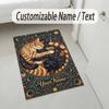 Yellow Daisies Theme Soft Crystal Velvet Rug Custom Name & Text Print Non Slip Floor Rug for Bedroom Living Room