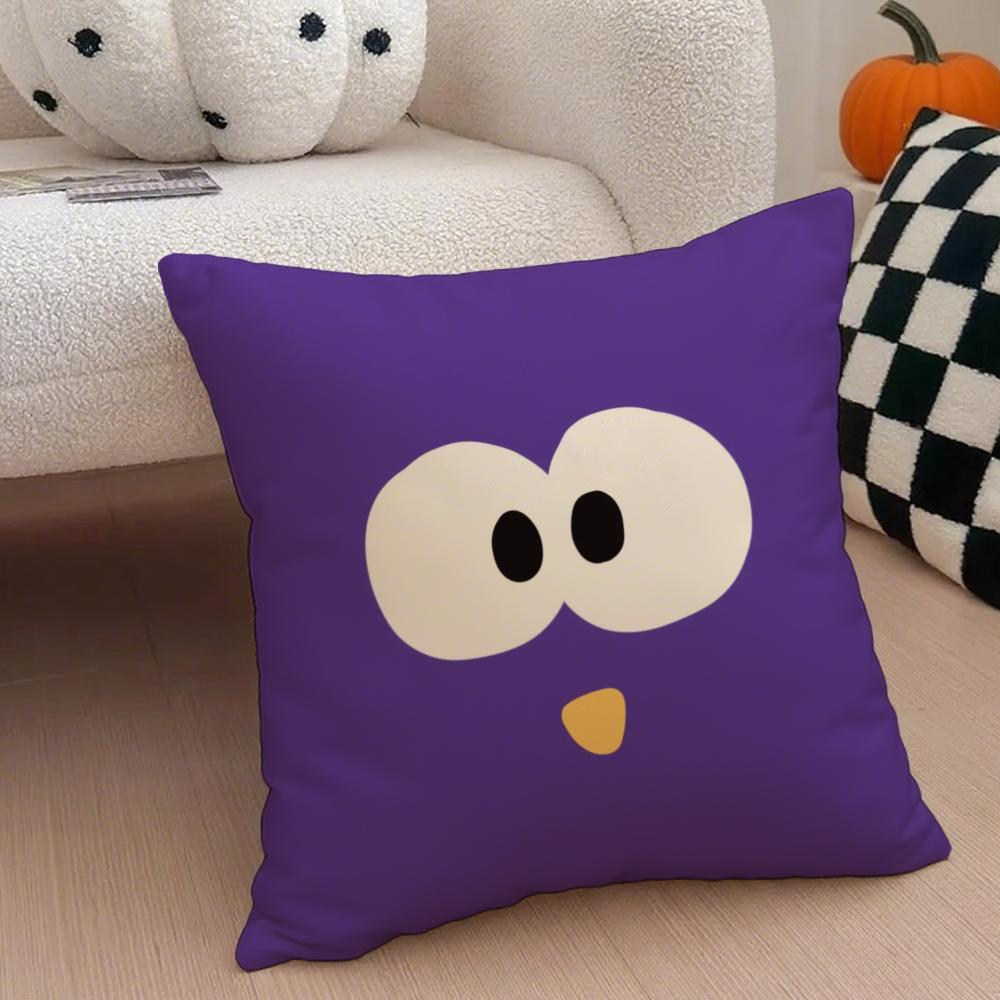 Cute Smile Cushion Cover Throw Pillow Cover Hidden Button Durable Polyester Chair Cushion