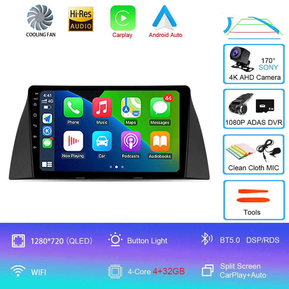 Car Radio Android 14 Wireless Carplay Auto For Chery Tiggo T11 2005-2020 Multimedia Video Player Navigation GPS WIFI 4G Stereo