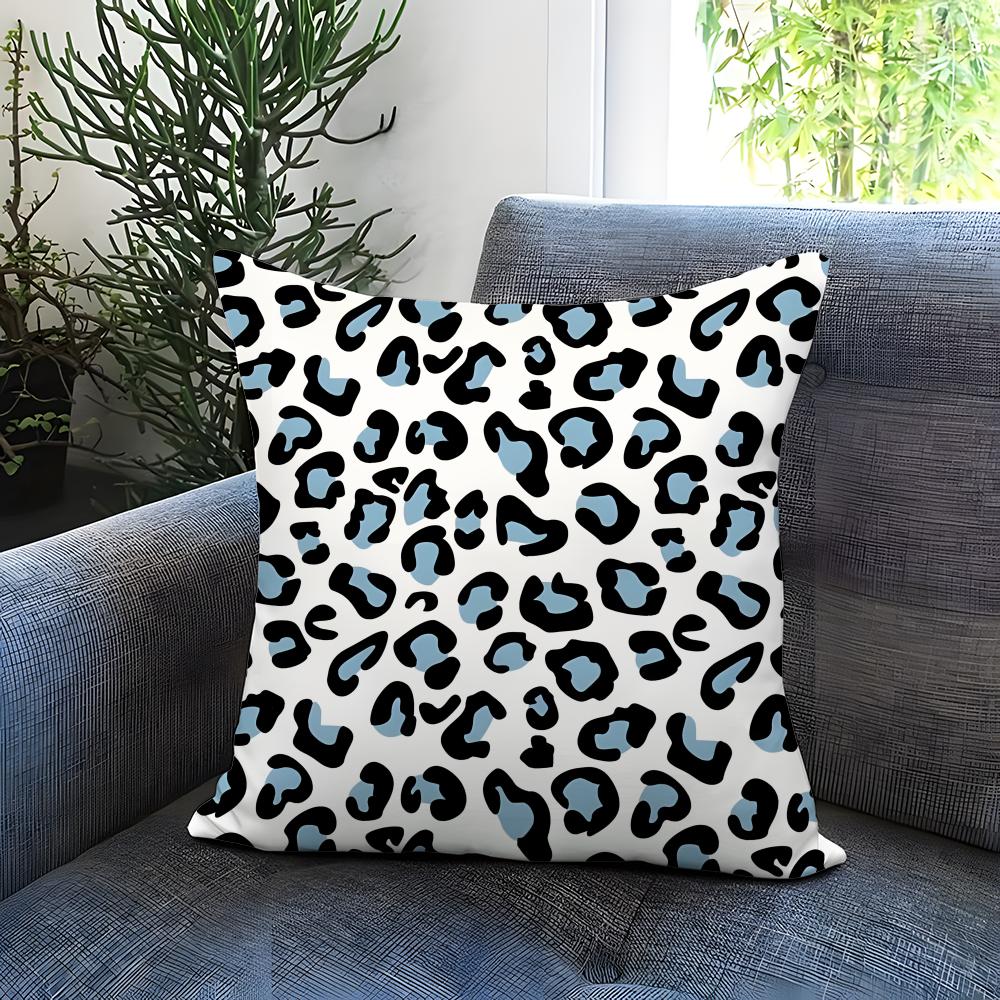 Leopard print pattern Cushion Cover Comfortable Reversible Pillow Cover Ideal for Car Sofa Bedroom Beyond